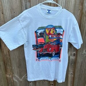 Vintage Ford V8 50 Anniversary 1990 Eastern National Mens Tshirt size L
